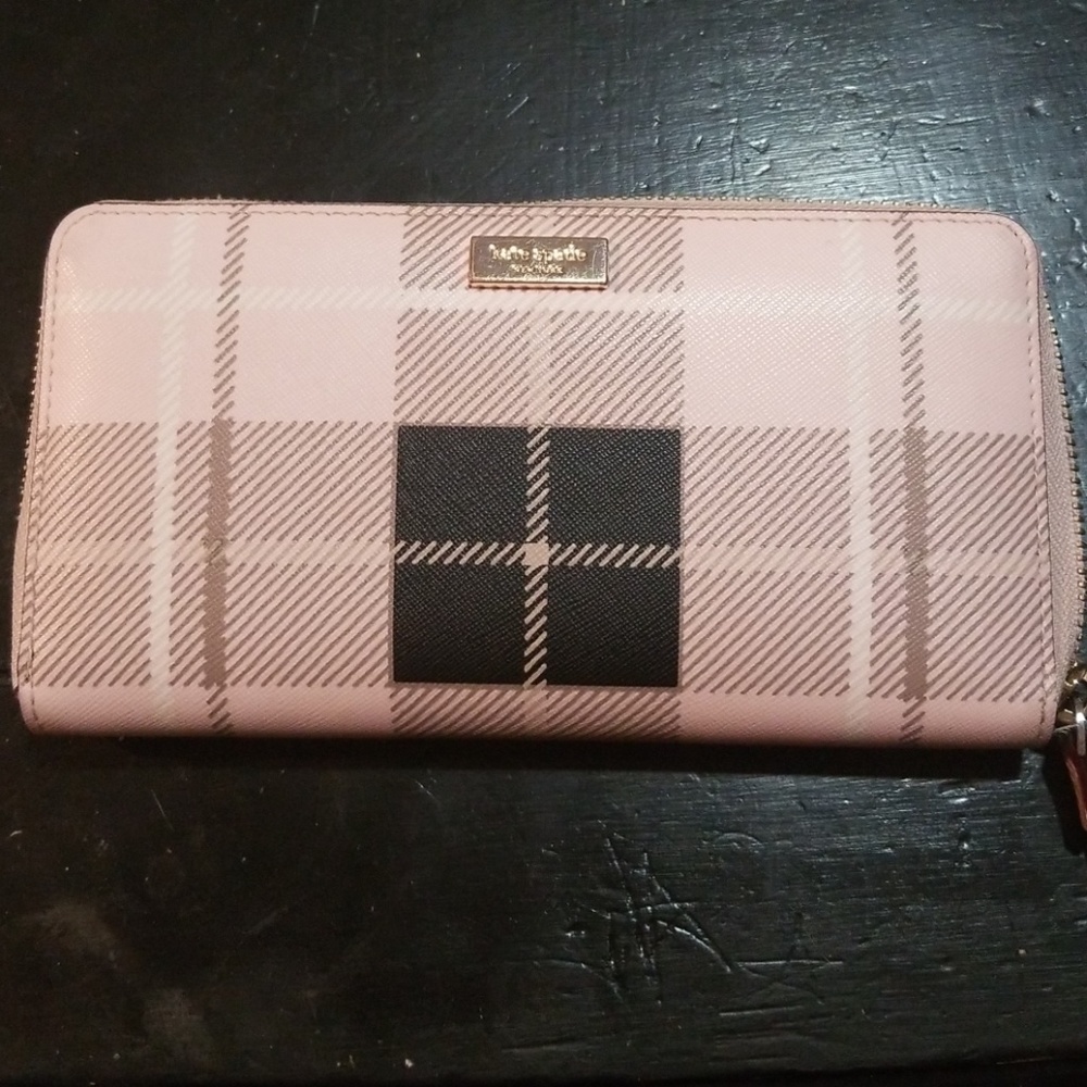 Adorable Pink Plaid Kate Spade Wallet